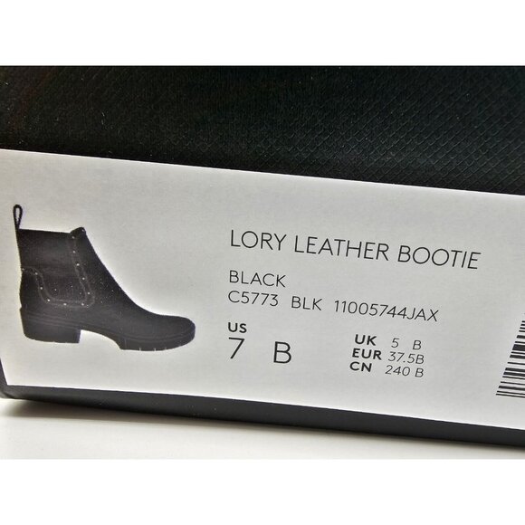 Coach NEW Lory Leather Bootie Womens Size 7 Black Studded Ankle Boots - Picture 4 of 14